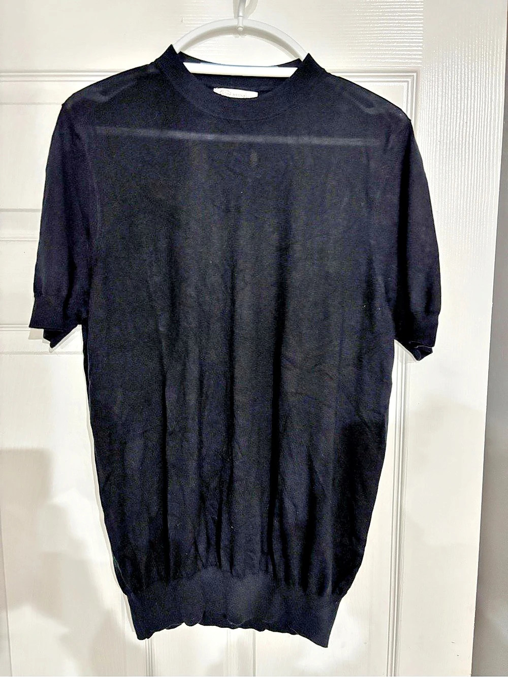 Brunello Cucinelli Black Cotton Silk Tee